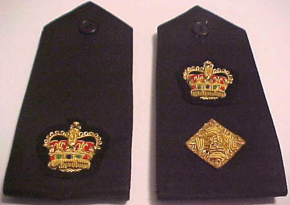 JK03X Genuine British Police Issue Chrome Rank Crowns With Red Backing 1.1" 